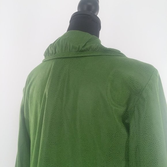 JM Collection Green Lightweight Jacket Size 16 3/$30 - Picture 8 of 9
